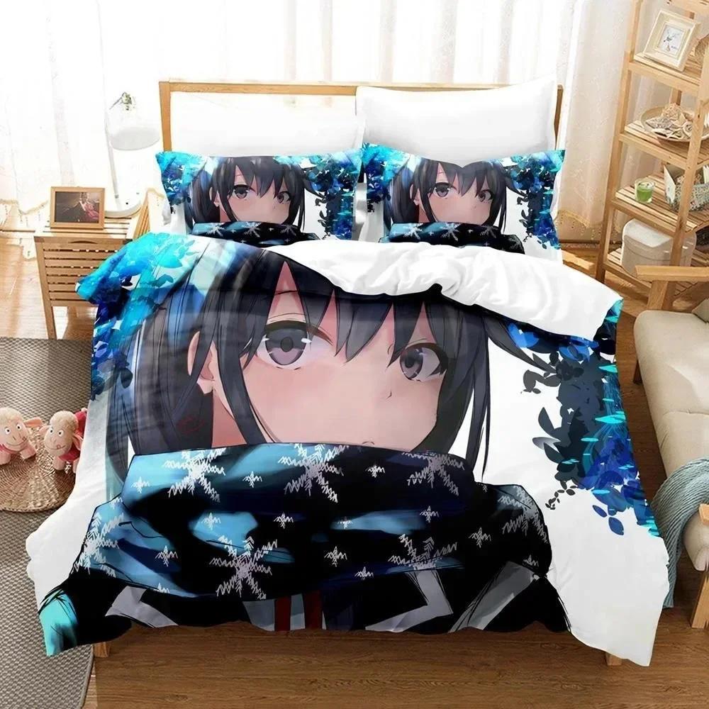 3d Anime My Teen Romantic Comedy SNAFU Bedding Set Single Twin Full Queen King Size Bed Set Adult Kid Bedroom Duvet Cover Sets