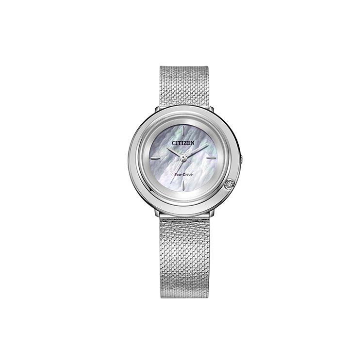 

CITIZEN Eco Drive Light Powered Quartz Movement Stainless Steel Strap Watch Women s Watch White Dial EM0640-82D