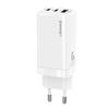 USAMS Ład. Siec. MT 2xUSB-C+USB GaN 65W T33 PD (only Head) Fast Charging Biały/white CC110TC02 (US-CC110)