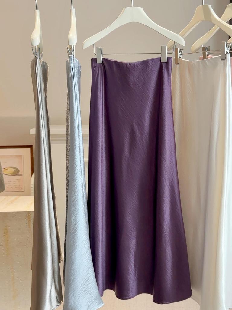 Hot Elegant Satin Mermaid Skirt - Slim Fit Hip-Hugging Spring Style for Women
