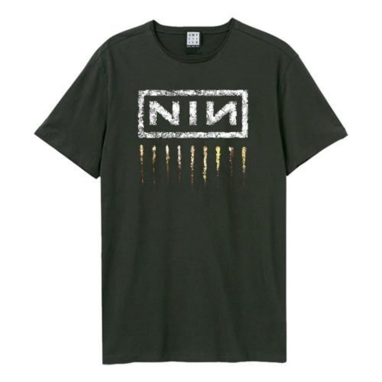 Amplified Unisex Adult Downward Spiral Nine Inch Nails Logo T-Shirt S
