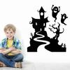 New Halloween Little Ghost Castle Wall Sticker Home Room Window Glass Door Decoration Sticker