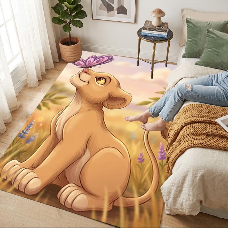 Lion Butterfly Living Room Nonslip Area Rug Soft Carpet For Bedroom Game Playroom Sofa Office Home Decor Doormat Christmas Gift C922134