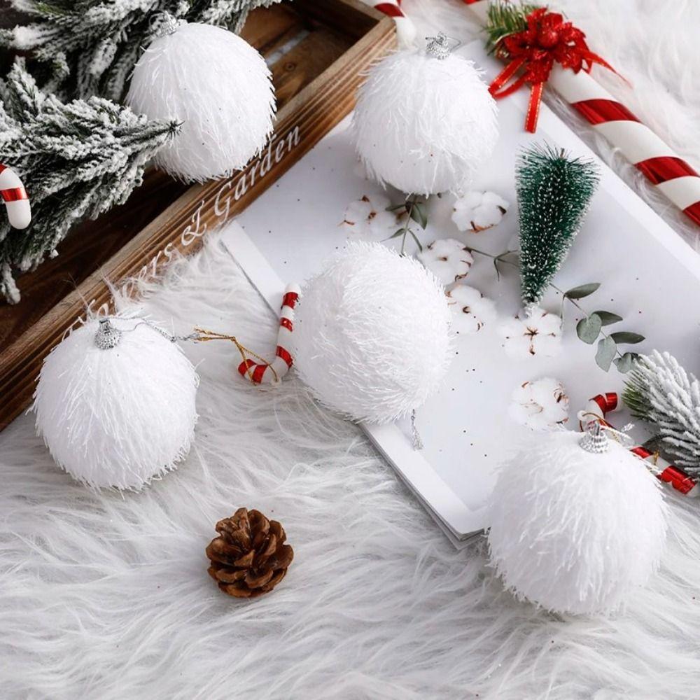 6cm Ball Pendant Snowflower Foam Balls Unique Christmas Tree Decor Party Favors