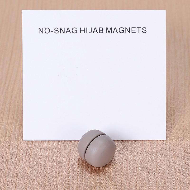 1 Pair Matte Magnet Hijab Pins Magnetic Brooch Headscarf Women Shawl Strong Magnetic Button Headscarf Accessories Mix Color