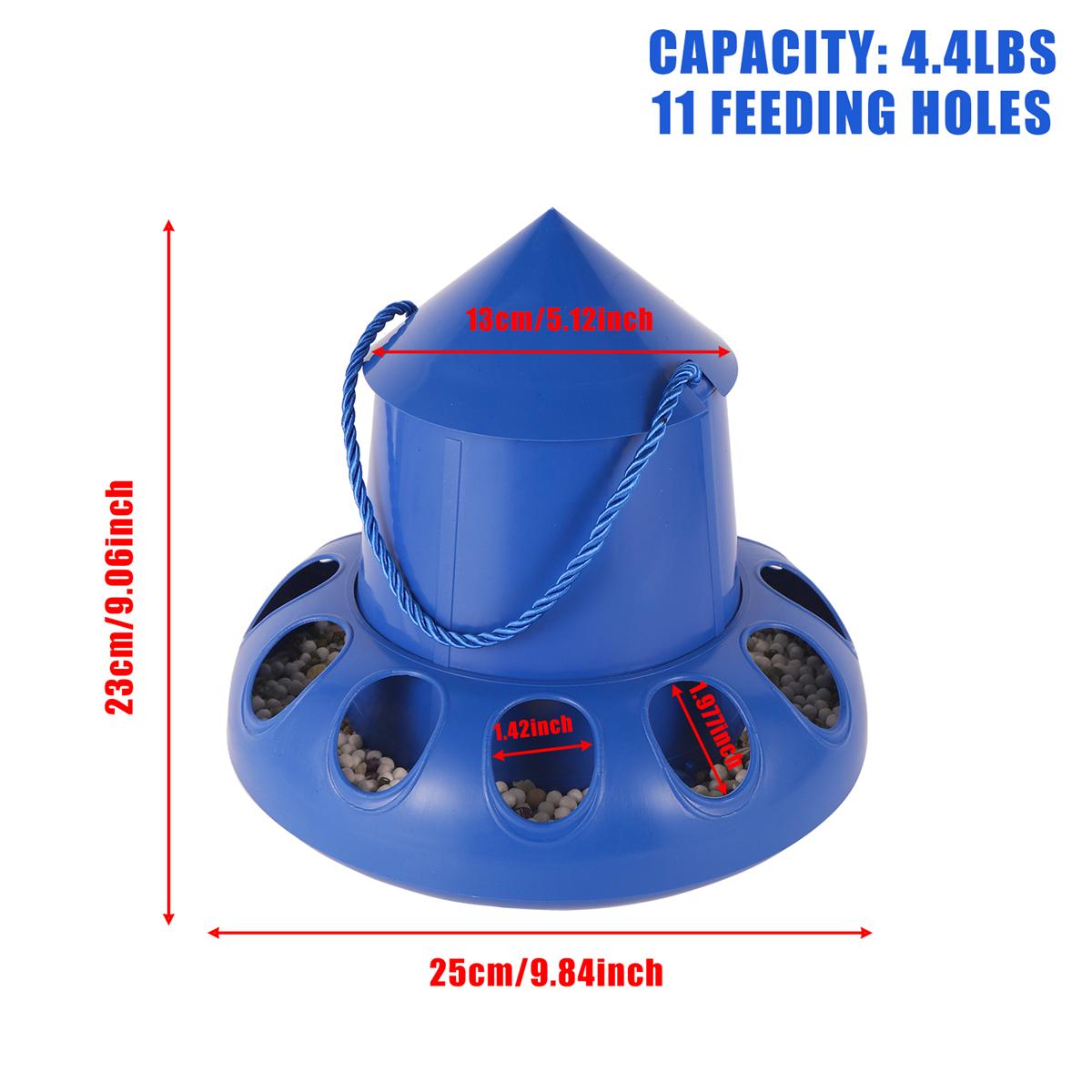 

Chicken Anti Scattering Food Trough 11 Holes Duck Goose Anti Splashing Food Automatic Feeder Quail Pigeon Feeding Trough Blue синій