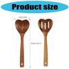 Heart Shaped Wood Spoon Mixing Spoons Kitchen Utensils Teaspoons Heat Resistance Long Handle Coffee Spoon Easy To Use