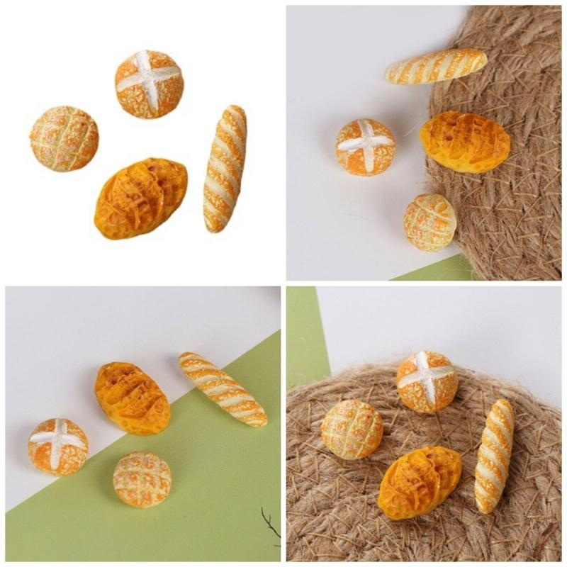 Realistic Mini Bread Replicas For Dollhouses Kitchen Accessories Bakery Display Miniature Scenes