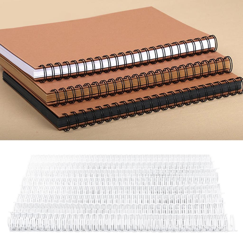 100PCS Double   Wire Binding Spines 9Celsius16 Inch 34   3:1 Pitch 120 Sheet Capacity   Spiral Binding Coil for Student Coworker