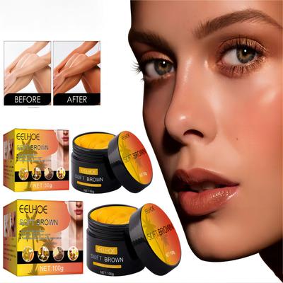 EELHOE Bräunungscreme Gesicht Körper Lang anhaltender Bronzer Hautbräuner Sonnenbräune Schutz Strahlung Nährende Natürliche Selbstbräunungslotion