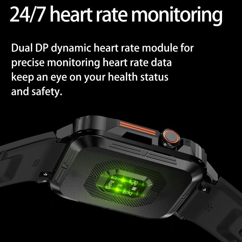 2025 New Military Men Smart Watch Health Monitor Bluetooth Call Smartwatch Fitness IP68 Waterproof Sports Watches for Women