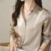 Japanese Satin Anti-wrinkle Droop Texture High-end Shirt for Women Long Sleeves Can Be Fashionable and Professional