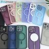 Matte Magnetic Clear Ultra Thin Slim Phone Case for iPhone 17 16 15 14 13 Pro Max Wireless Charging Magsafe Cover with Lens Film
