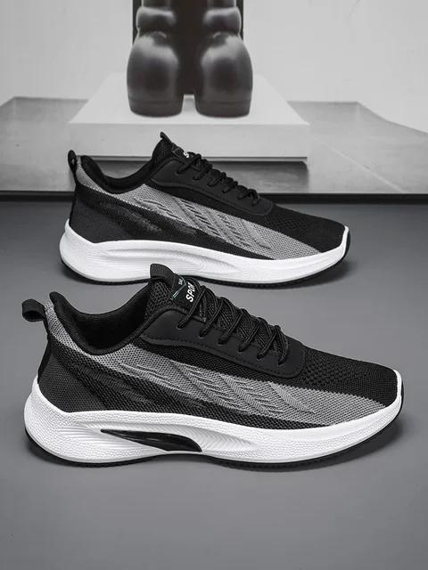 Men Sport Lightweight Running Sneakers Casual Breathable Shoes Non-slip Comfortable White Big Size