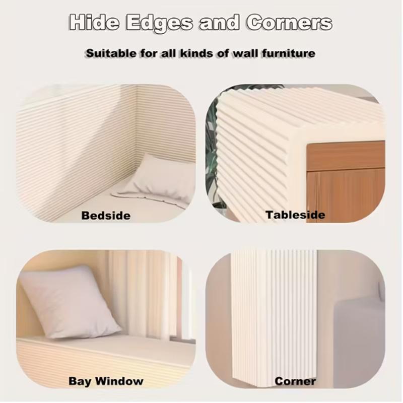 Self-Adhesive Corner & Edge Protectors-Suitable for Walls Floors Furniture - DIY Cut-to-Fit for Living Room - Modern Minimalist