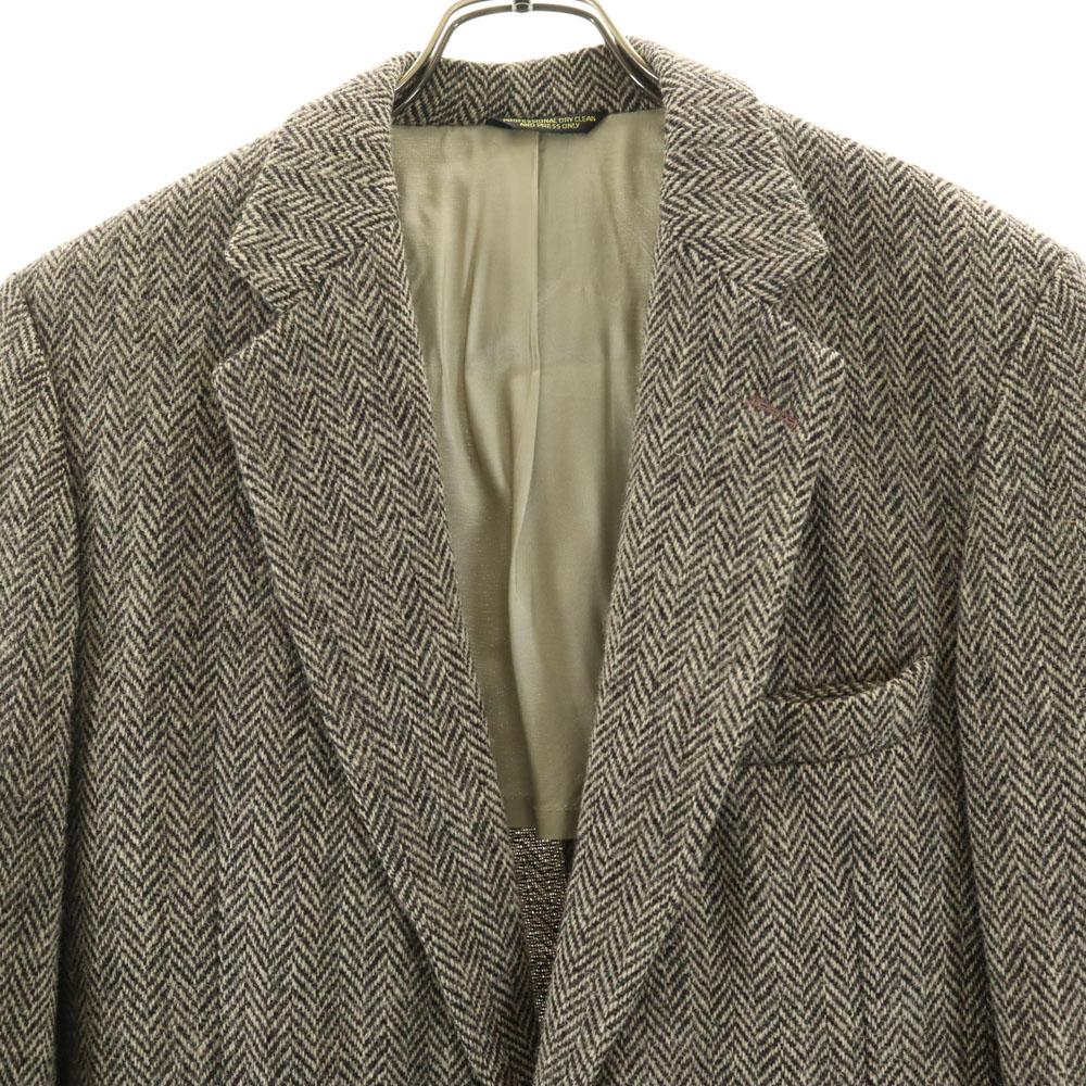 Harris Tweed 70s 80s Center Vent Vintage Herringbone Tailored Jacket Men's Used