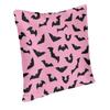 Pastel Goth Pink Black Bats Nordic Throw Pillow Cover Home Decorative Halloween Witch Chair Cushion 45x45cm Pillowcases