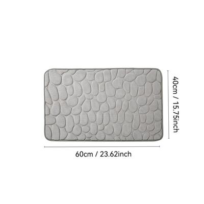 Household Cobblestone Embossed Bath Mat Non-slip Carpets Water Absorption Washable Bathtub Floor Rug Shower Doormat Bathroom