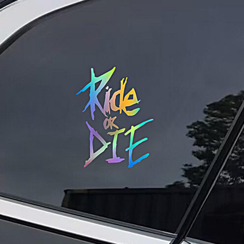 Ride or Die Aufkleber Auto Style Aufkleber Tuning Rennauto Aufkleber und Decals Lustig 8x6.1cm Motorrad Bike Dekoratives Zubehör