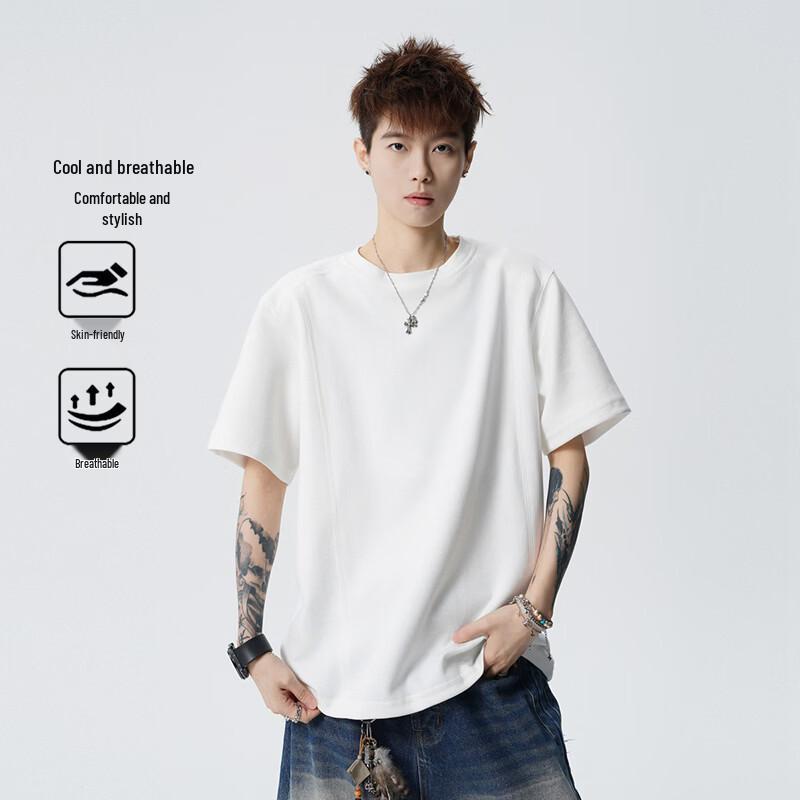 VUUG Men s Solid Loose Fit Raglan Short Sleeve T-Shirt 2XL