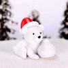 Miniature Landscape Model Cute Christmas Decoration Santa Claus Figurine Xmas Gift Bag Ornament