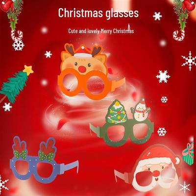 Cartoon Christmas Eyeglass Frames for Kids - Holiday Party Props & Gifts