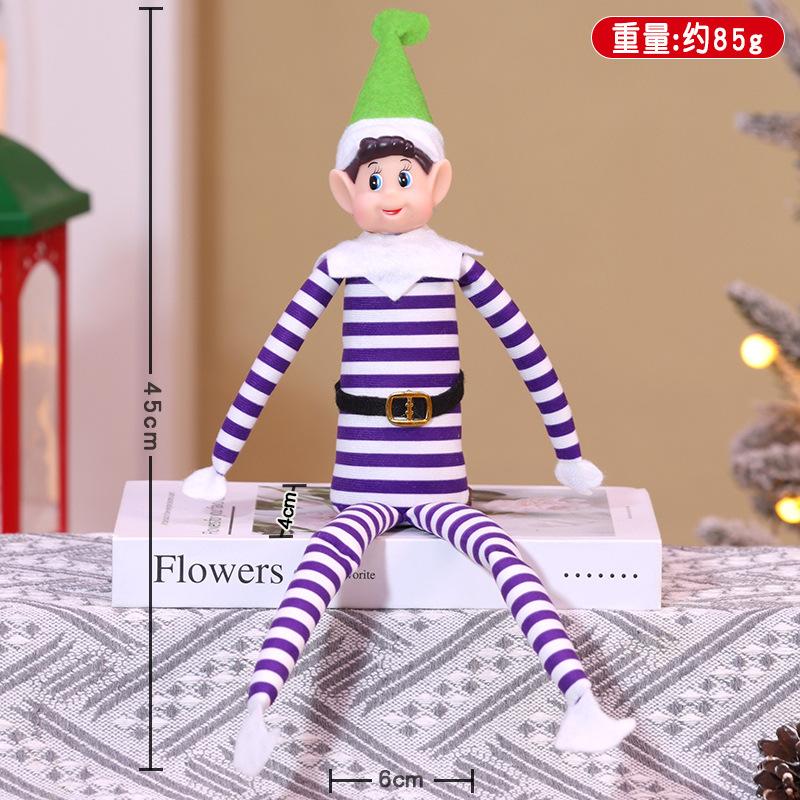 

Новое Рождественское украшение в виде эльфа на книжной полке, Рождественское украшение, Кукла с длинными ногами, Радужная сидячая кукла See picture for size