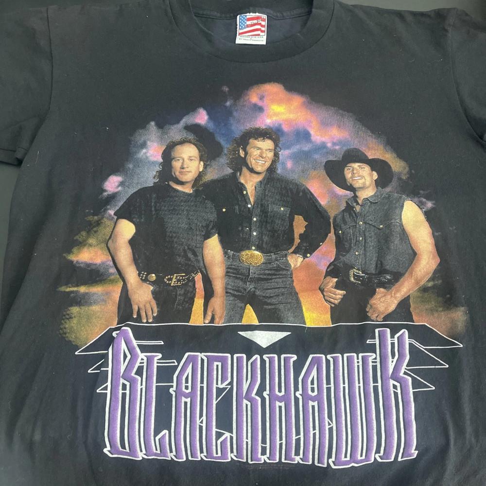 

Vintage Blackhawk Band 1996 Strong Enough Tour Black Shirt S to 5XL CA088 Unisex T-Shirt S
