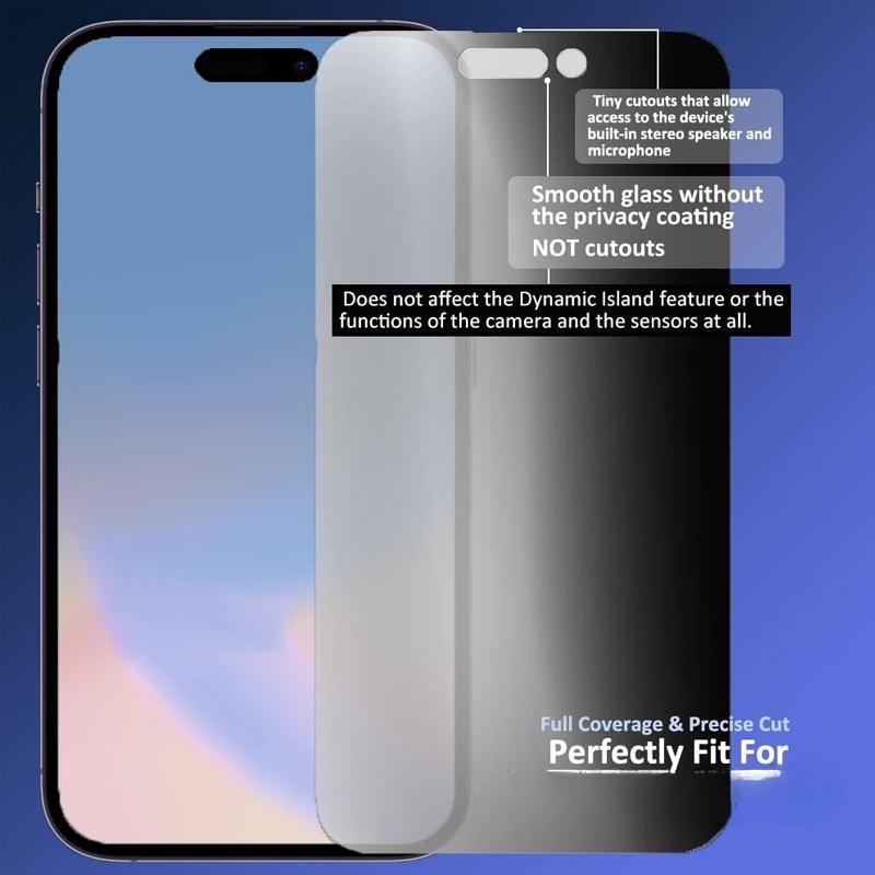 3D Privacy Screen Protectors For iPhone17AIR 16E 15 Plus Anti-spy Protective Glass For iPhone 15 14 13 12 11 Pro Max Glass