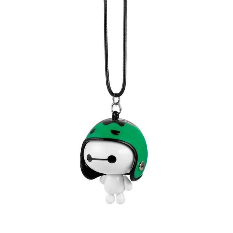 

Cute Car Pendant Helmet Robot Doll Hanging Ornaments Automobiles Rearview Mirror Suspension Interior Decoration Accessories Gift