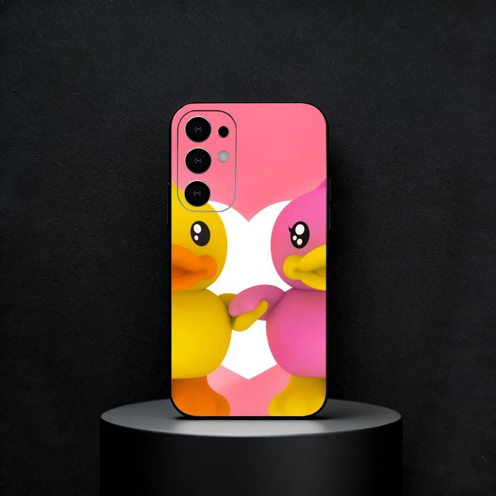 Cute B D-Duck Phone Case For Samsung S25,S24,S23,S22,S21,S20,Ultra,Plus,FE Black Soft Cover