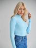 Womens  Casual Long Sleeve V Neck Chambray Blouse Top