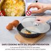 3Pcs Splatter Guard Stainless Steel Frying Pan Splatter Screen with Foldable Handle Mesh Oil Proofing Lids for Kitchen Cooking