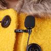 Lavalier Clip Metal Mono Microphone 3.5mm with Collar Clip for Lound Spker Computer PC Laptop