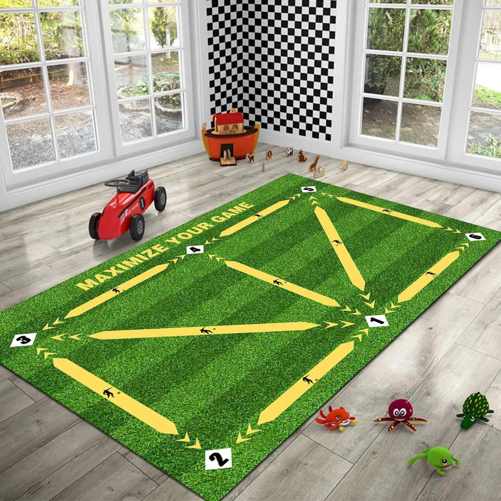Tappetino per Allenamento Calcio Attrezzatura per Allenamento Calcio Antiscivolo Pieghevole Bambini Adulti Tappetino per Dribbling Allenamento Indoor Outdoor Attrezzatura