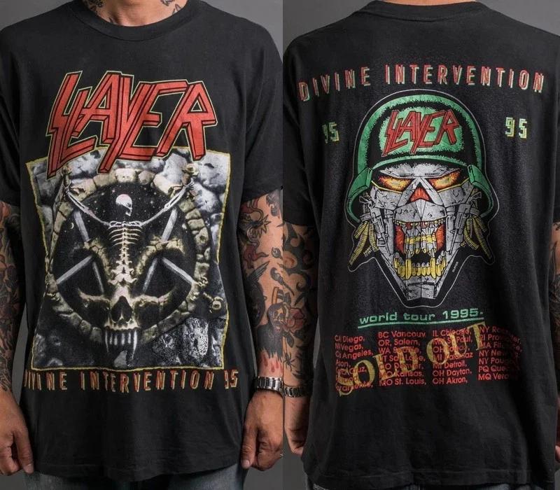 1995 Slayer Divine Intervention Tour T-Shirt Black tee 2 sided Unisex 3XL