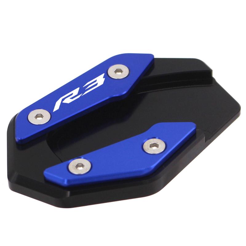Motocicleta para yamaha YZF-R3 MT-03 YZF-R25 acessórios yzf r3 r25 mt 03 kickstand pé suporte lateral extensão almofada suporte