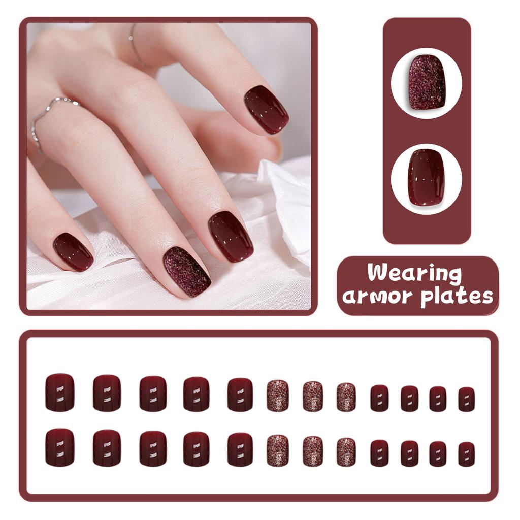 Manicure Wearable Nail French No Tracse Wearable Nail Removable Manicure French Wearable Manicure Fake Nail Stickers 5ml