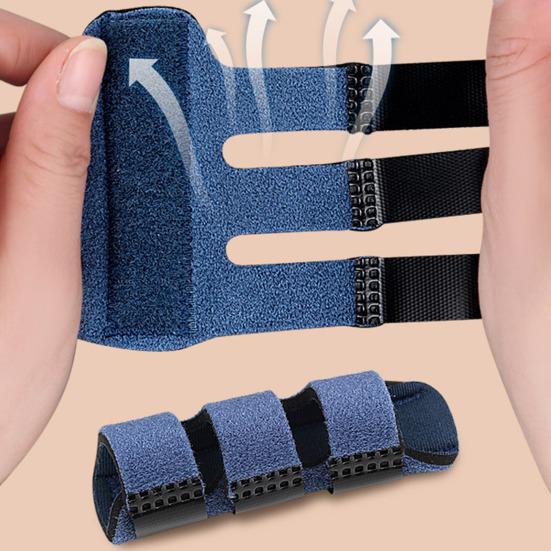 Adjustable Finger Splint with Aluminum Bar Breathable Hand Brace Support Reusable Finger Guard for Injury Recovery