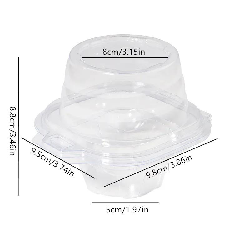 30Pcs Square Dessert Boxes Individual Single Cupcake Slice Containers Triangular Sandwich Cheesecake Storage for Party Favors