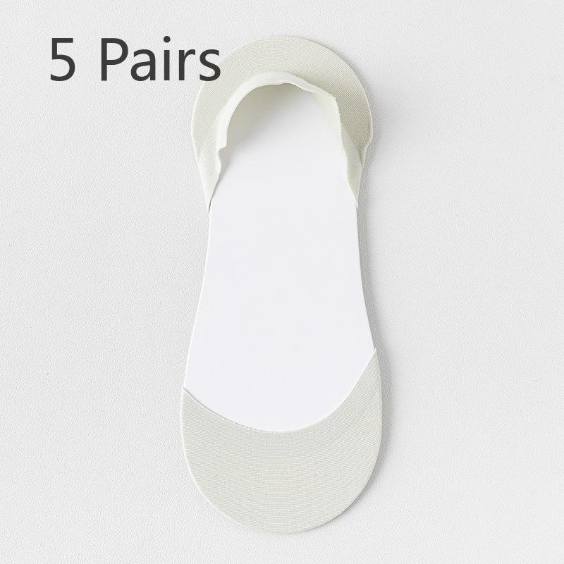 

5 пар женских летних тонких нескользящих носков с закрытым носком 5 Pairs