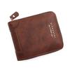New Men's Short Wallet with Corner Protector: Chain Coin Purse, Multi-Card Slots, Zippered Card Holder