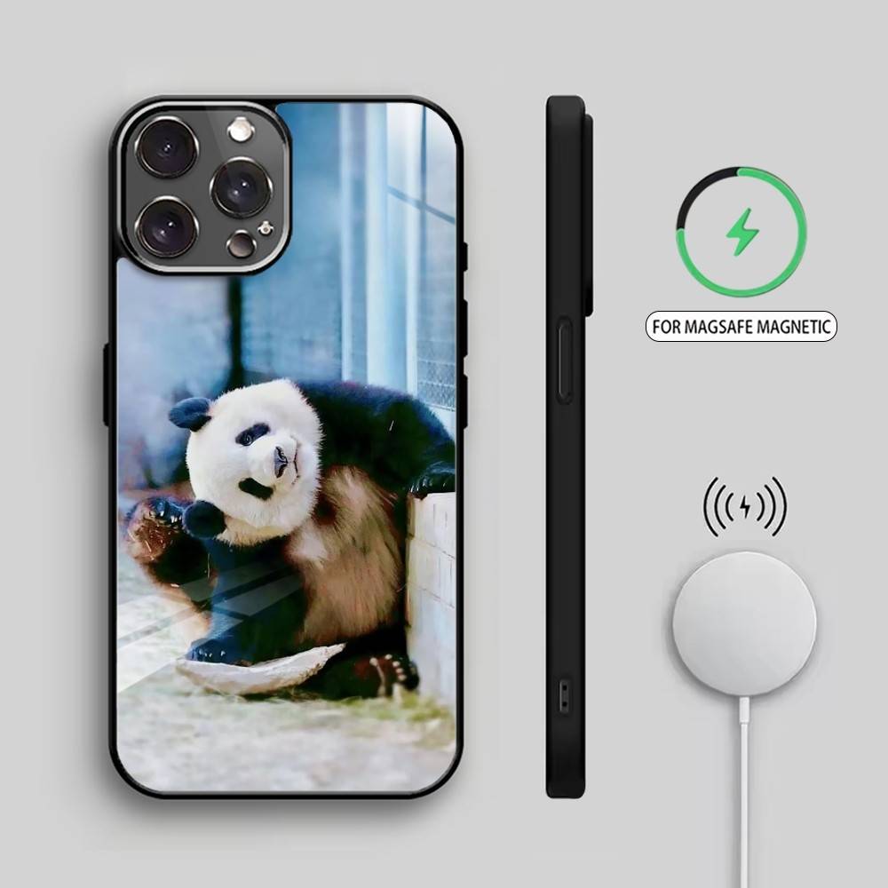 C-Cute Panda   Phone Case For iPhone17,16,15,14,13,12,11 Plus,Pro Max Magnetic For Magsafe Wireless Charging