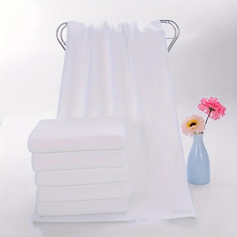 10pcs White Towel Thickened Absorbent White Towel Housekeeping Cleaning Kitchen Tablecloth Cleaning Rag