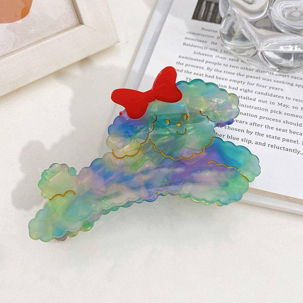 Poodle Dog Acetate Hair Clips Women Hairgrips Korean Shark Clip Ponytail Holder Animal Hair Claws