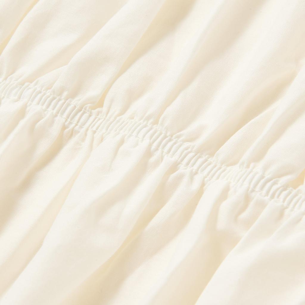 Francfranc Gathered Ribbon Duvet Cover Single Ivory