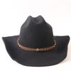 Popular European and American Classic Imitation Cashmere Felt Hat, Men's and Women's Fashion Seamless Edge Western Cowboy Hat