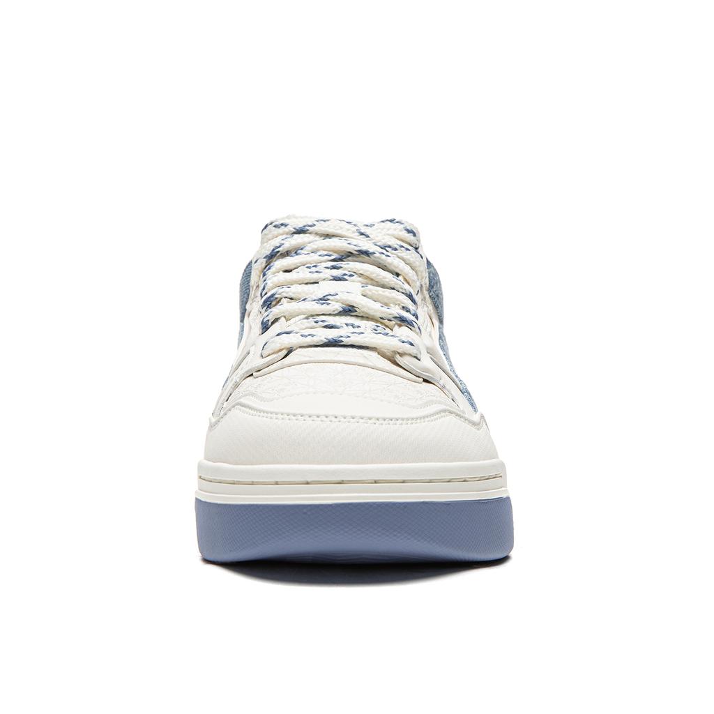 Li Ning Moon White 2MID Skateboard Shoes Men's Mid Top White Blue AGCV331-7