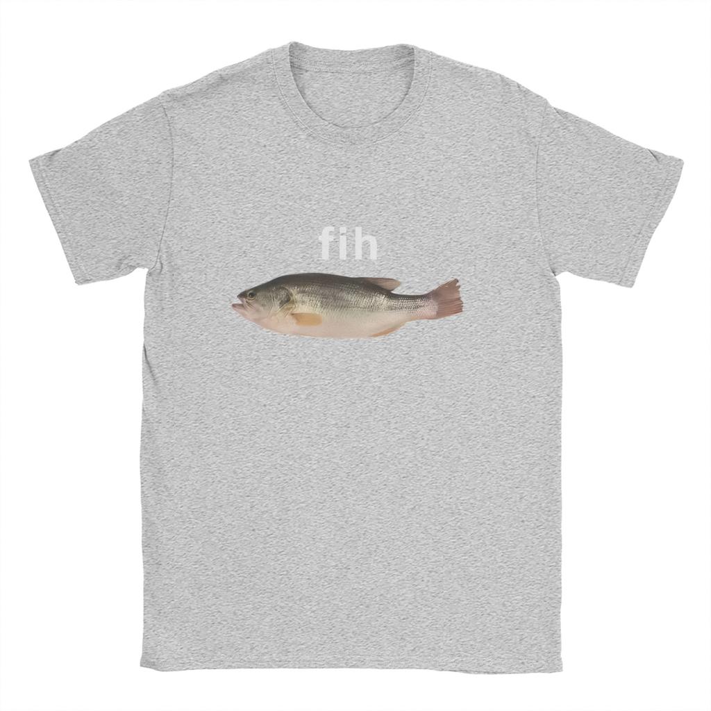 Funny Fih Fish Meme  T Shirt Summer  T Shirts For Men Harajuku Casual Tee Shirt Short Sleeve Y2K Funny Clothing