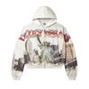 Y2K Camo Print Zip Hoodie Couples Streetwear Loose Fit Long Sleeve Casual